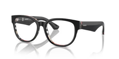Burberry BE2410 Eyeglasses Frame in 4121 Top Black On Vintage Check