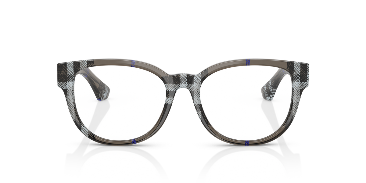 Burberry BE2410 Eyeglasses Frame in 4147 Check Lichen, front view