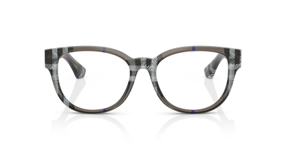 Burberry BE2410 Eyeglasses Frame in 4147 Check Lichen, front view