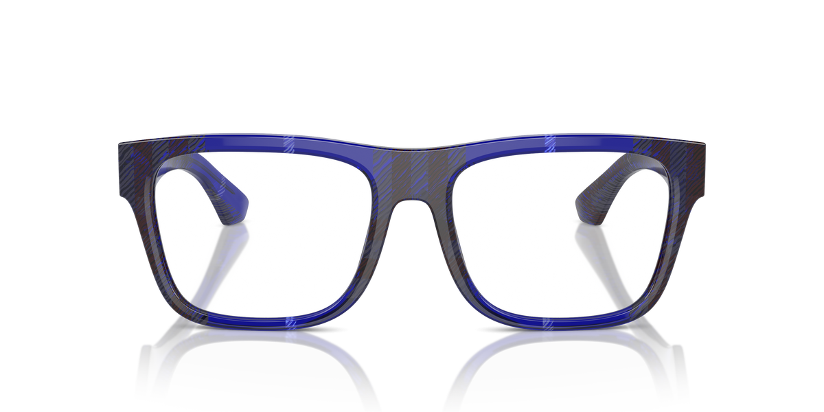 Burberry BE2411 Eyeglasses Frame in 4114 Check Blue, front view