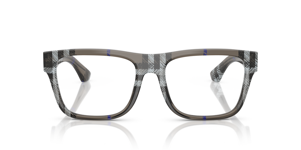 Burberry BE2411 Eyeglasses Frame in 4147 Check Lichen, front view