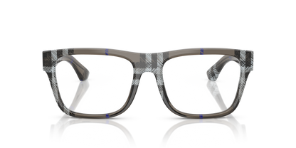 Burberry BE2411 Eyeglasses Frame in 4147 Check Lichen, front view