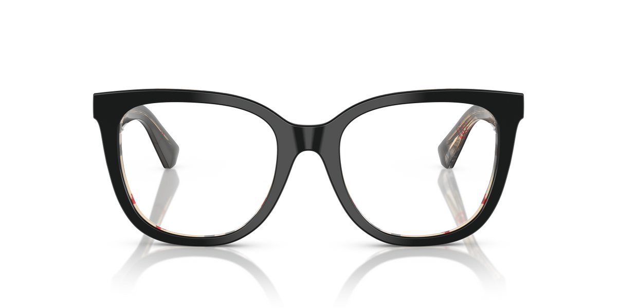 Burberry BE2415 Eyeglasses Frame in 4121 Top Black On Vintage Check, front view