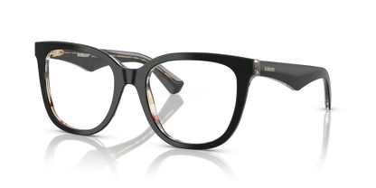 Burberry BE2415 Eyeglasses Frame in 4121 Top Black On Vintage Check