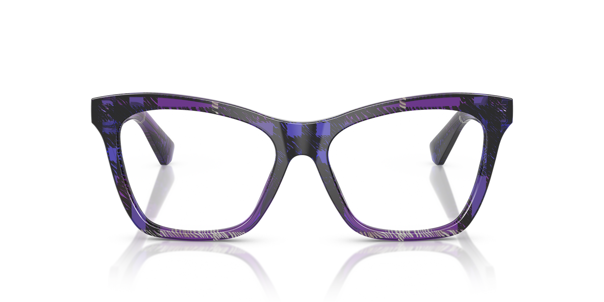 Burberry BE2416 Eyeglasses Frame in 4113 Check Violet, front view