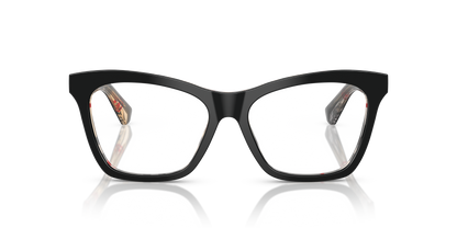 Burberry BE2416 Eyeglasses Frame in 4121 Top Black On Vintage Check, front view