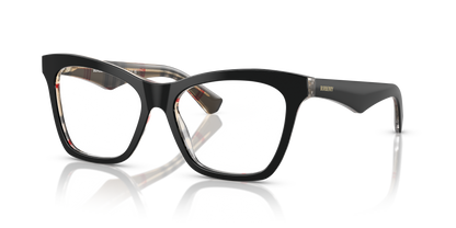 Burberry BE2416 Eyeglasses Frame in 4121 Top Black On Vintage Check