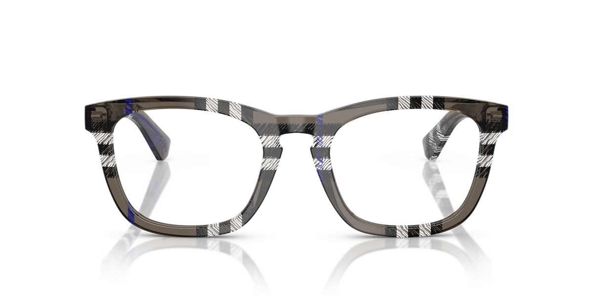 Burberry BE2417 Eyeglasses Frame in 4147 Check Lichen, front view