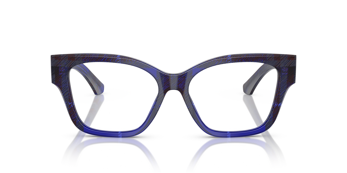 Burberry BE2420 Eyeglasses Frame in 4114 Check Blue, front view
