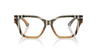 Burberry BE2420 Eyeglasses Frame in 4146 Check Sand, front view