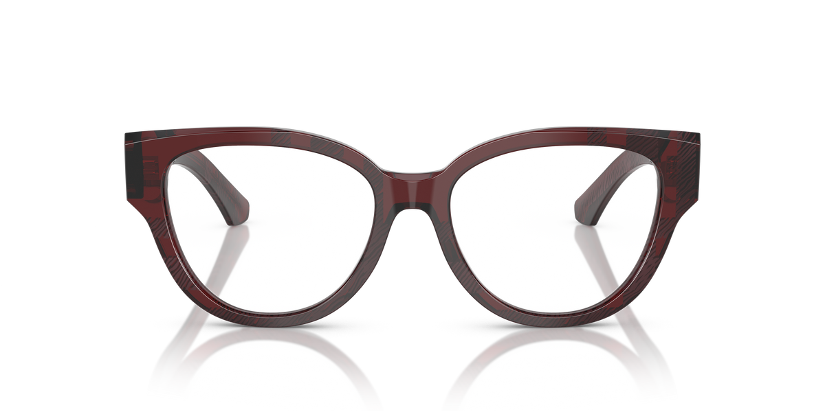 Burberry BE2421 Eyeglasses Frame in 4115 Check Red, front view