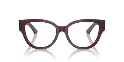 Burberry BE2421 Eyeglasses Frame in 4115 Check Red, front view
