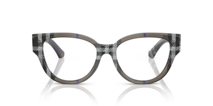 Burberry BE2421 Eyeglasses Frame in 4147 Check Lichen, front view