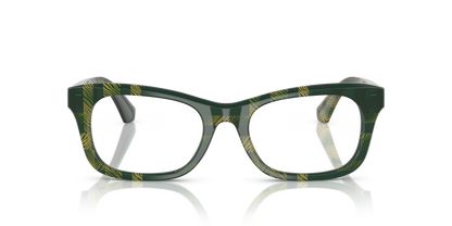 Burberry BE2422 Eyeglasses Frame in 4125 Check Green, front view