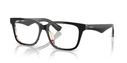 Burberry BE2425D Eyeglasses Frame in 4121 Top Black On Vintage Check