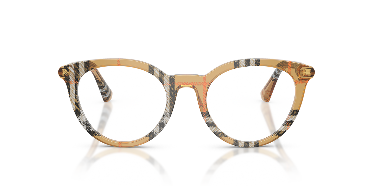 Burberry BE2429 Eyeglasses Frame in 4163 Check Sand, front view