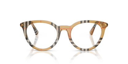 Burberry BE2429 Eyeglasses Frame in 4163 Check Sand, front view