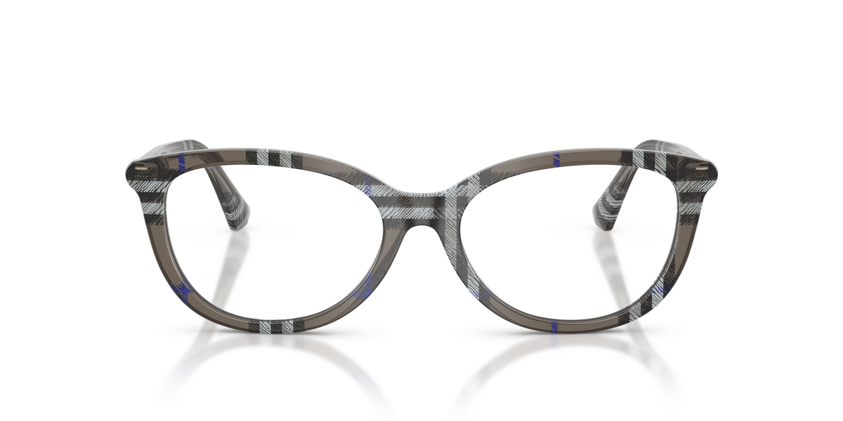 Burberry BE2431 Eyeglasses Frame in 4166 Check Lichen, front view
