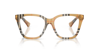 Burberry BE2438 Eyeglasses Frame in 4163 Check Sand, front view