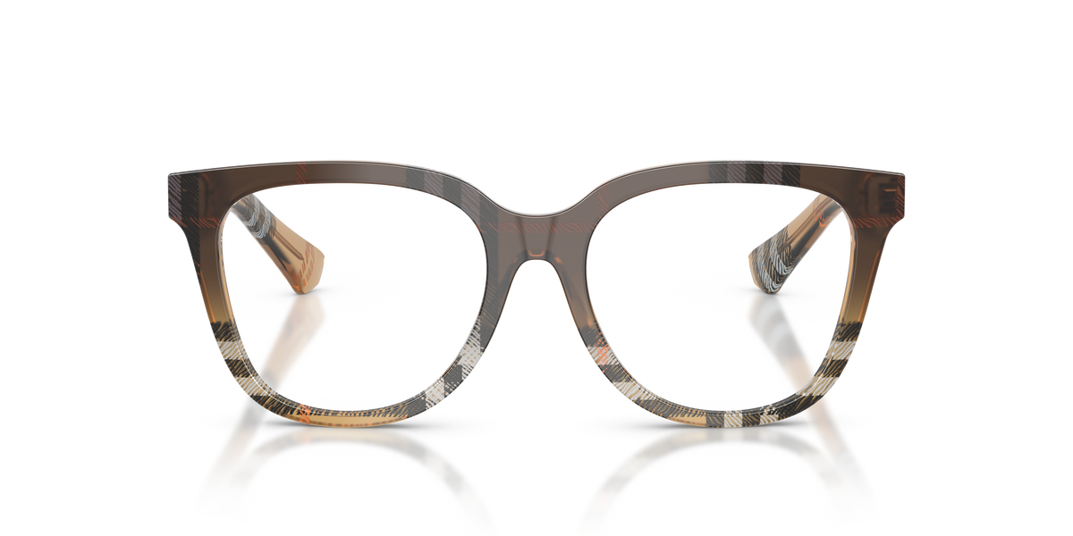 Burberry BE2439 Eyeglasses Frame in 4202 Check Sand, front view