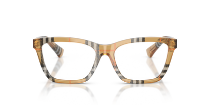 Burberry BE2440 Eyeglasses Frame in 4163 Check Sand, front view