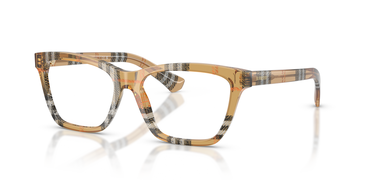 Burberry BE2440 Eyeglasses Frame in 4163 Check Sand