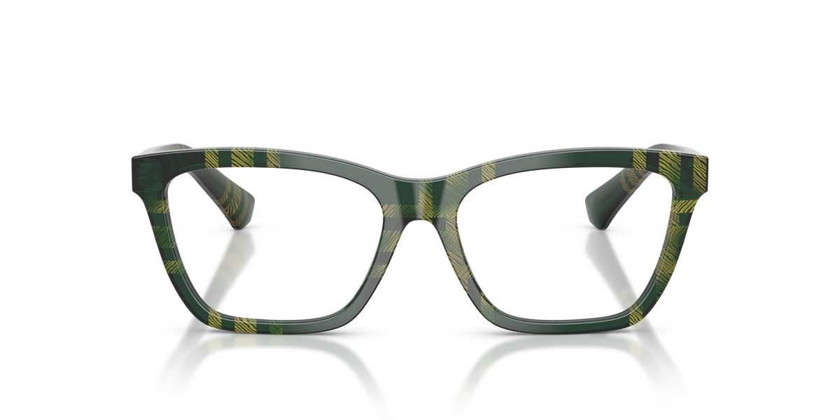 Burberry BE2440 Eyeglasses Frame in 4169 Check Green, front view