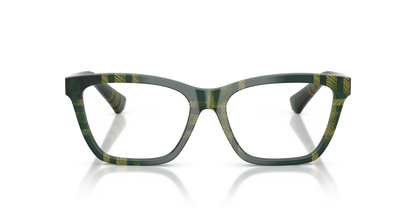 Burberry BE2440 Eyeglasses Frame in 4169 Check Green, front view