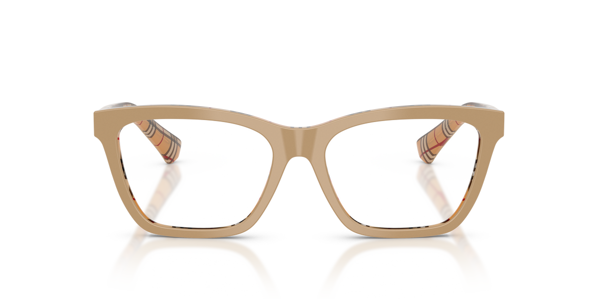 Burberry BE2440 Eyeglasses Frame in 4289 Top Beige On Check, front view