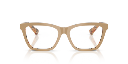 Burberry BE2440 Eyeglasses Frame in 4289 Top Beige On Check, front view