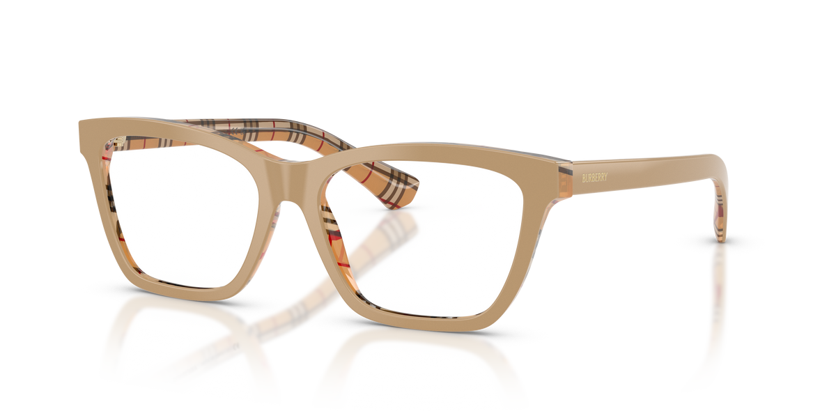 Burberry BE2440 Eyeglasses Frame in 4289 Top Beige On Check