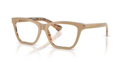 Burberry BE2440 Eyeglasses Frame in 4289 Top Beige On Check