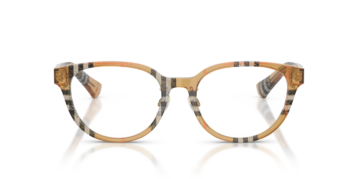 Burberry BE2448D Eyeglasses Frame in 4163 Check Sand, front view