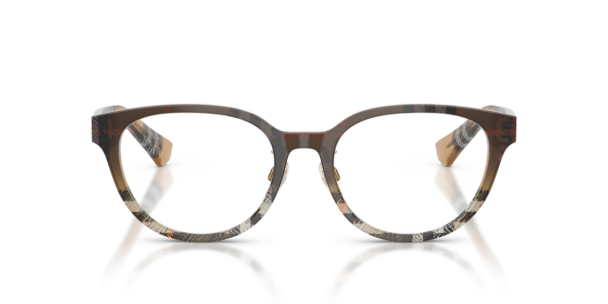 Burberry BE2448D Eyeglasses Frame in 4202 Check Sand, front view