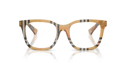 Burberry BE2455 Eyeglasses Frame in 4163 Check Sand, front view