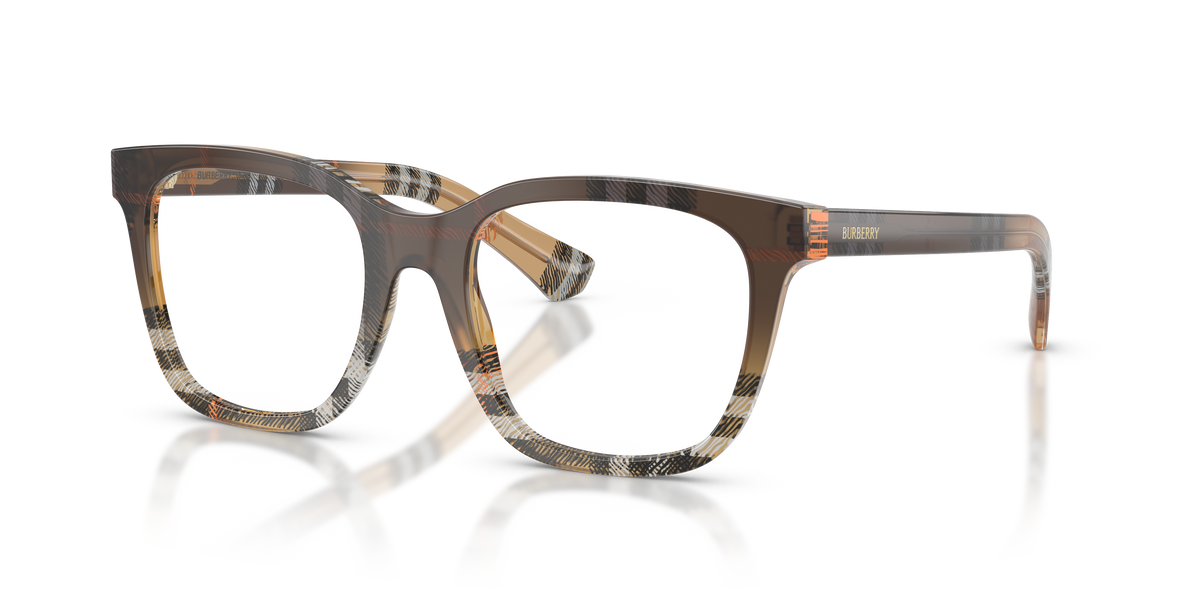 Burberry BE2455 Eyeglasses Frame in 4202 Check Gradient Sand