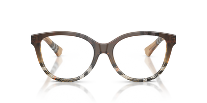Burberry BE2456 Eyeglasses Frame in 4202 Check Gradient Sand, front view