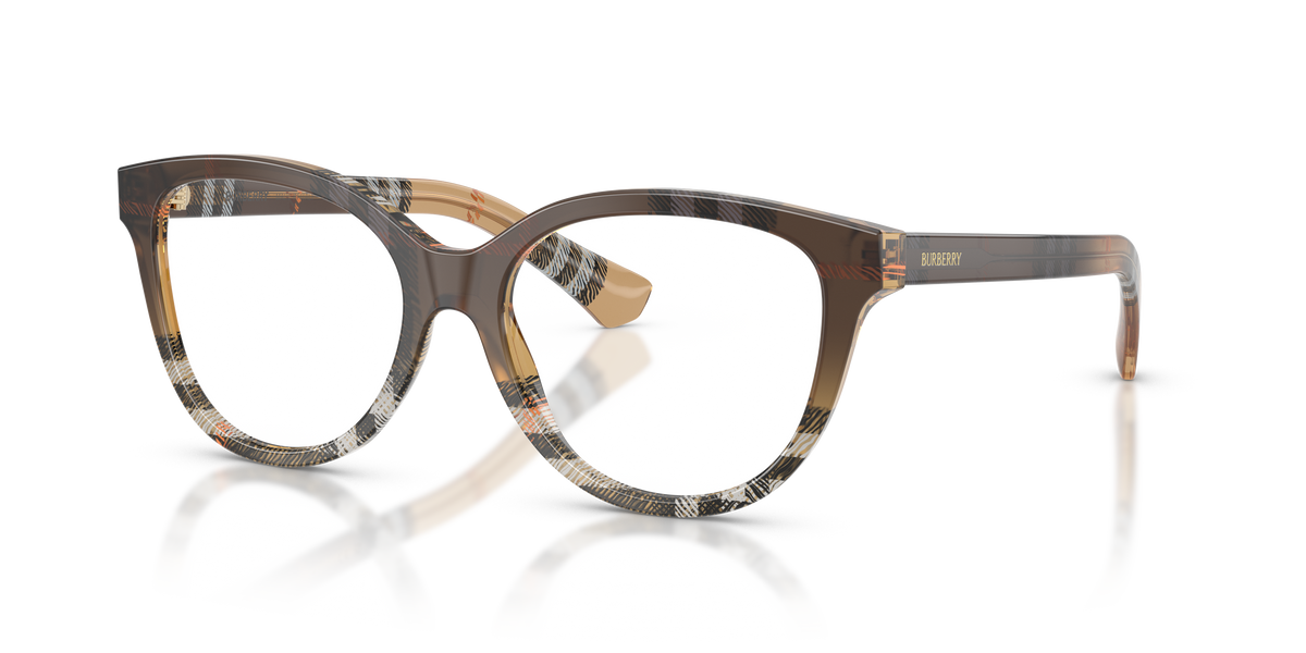 Burberry BE2456 Eyeglasses Frame in 4202 Check Gradient Sand