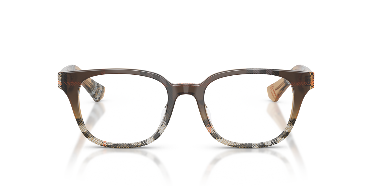 Burberry BE2462D Eyeglasses Frame in 4202 Check Gradient Sand, front view