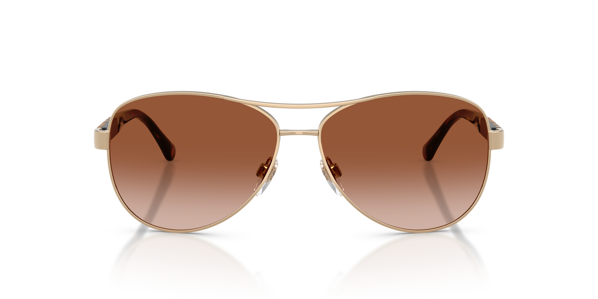 Burberry BE3080 Sunglasses in 114513 Light Gold / Brown Gradient lens, front view