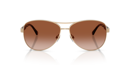 Burberry BE3080 Sunglasses in 114513 Light Gold / Brown Gradient lens, front view