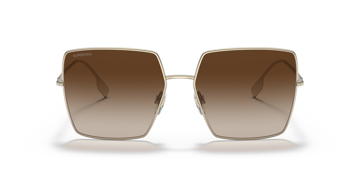 Burberry BE3133 Daphne Sunglasses in 110913 Light Gold / Gradient Brown lens, front view