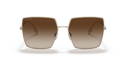 Burberry BE3133 Daphne Sunglasses in 110913 Light Gold / Gradient Brown lens, front view