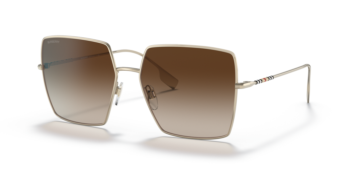 Burberry BE3133 Daphne Sunglasses in 110913 Light Gold / Gradient Brown lens