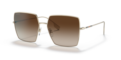 Burberry BE3133 Daphne Sunglasses in 110913 Light Gold / Gradient Brown lens