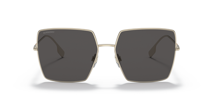 Burberry BE3133 Daphne Sunglasses in 110987 Light Gold / Dark Grey lens, front view