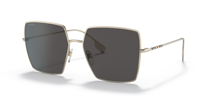Burberry BE3133 Daphne Sunglasses in 110987 Light Gold / Dark Grey lens