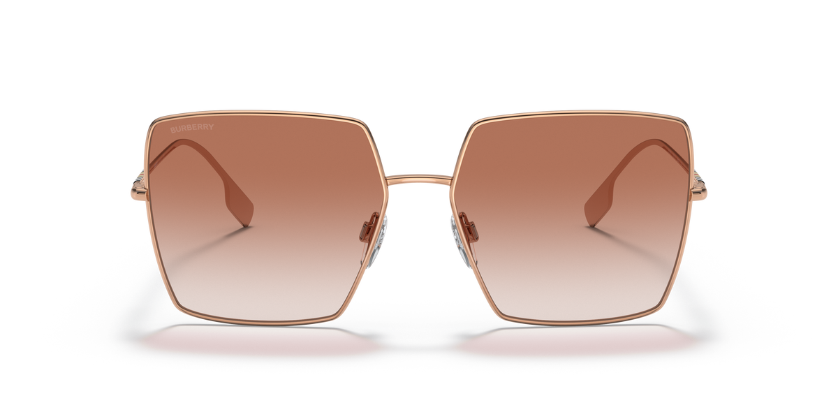 Burberry BE3133 Daphne Sunglasses in 133713 Rose Gold / Gradient Pink lens, front view