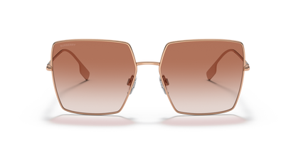 Burberry BE3133 Daphne Sunglasses in 133713 Rose Gold / Gradient Pink lens, front view