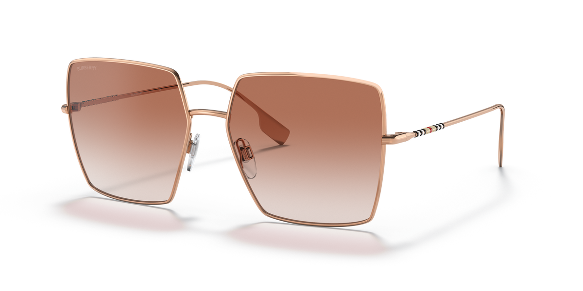 Burberry BE3133 Daphne Sunglasses in 133713 Rose Gold / Gradient Pink lens